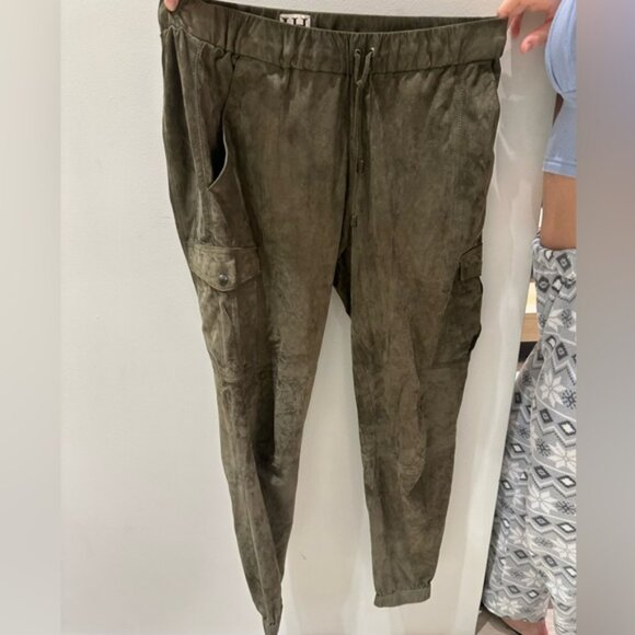 Haute Hippie Pants - HH Haute Hippie Dark Forest Green Woman Velvet Army Pants - Size M
